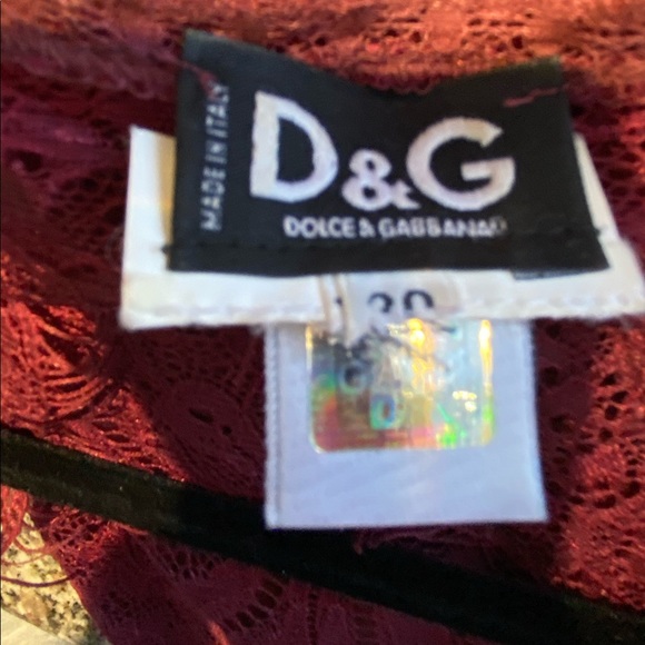 D&G - Burgundy Lace Dress - Picture 5 of 6